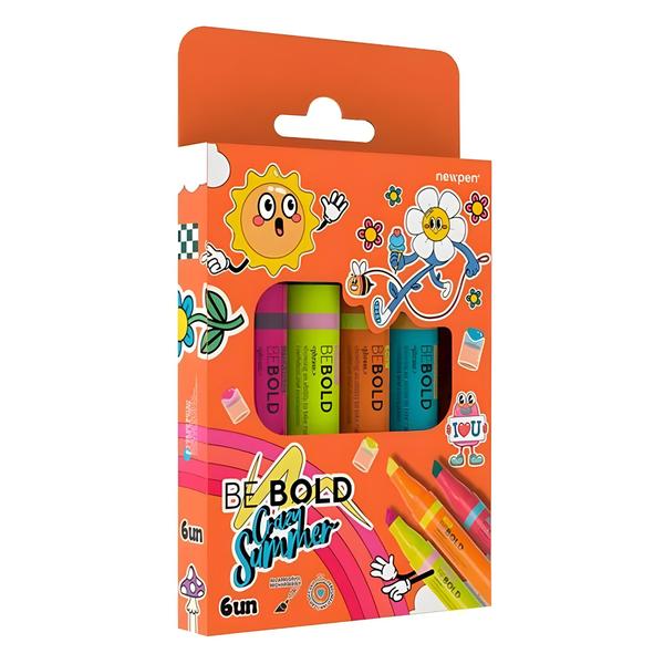 Imagem de Marca Texto  Newpen Be Bold  Crazy Summer com 6 Cores