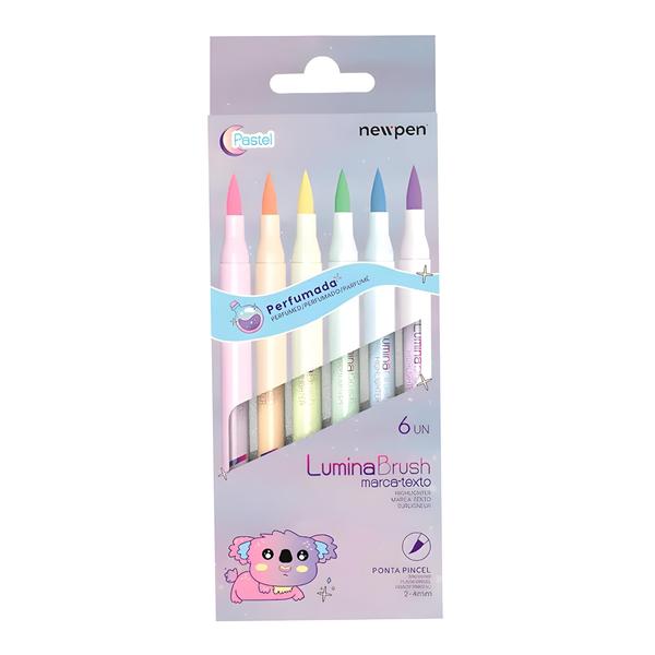 Imagem de Marca Texto Newpen Lumina Brush 6 Cores Perfumada