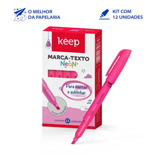 Imagem de Marca texto rosa cx 12pcs