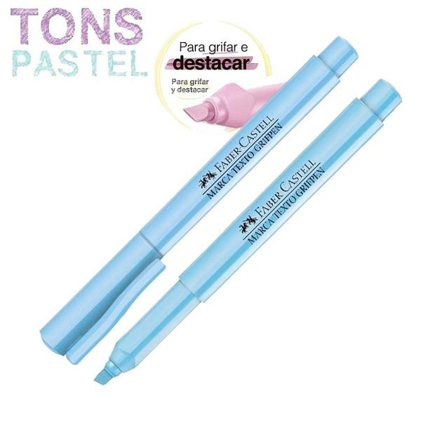 Imagem de Marca Texto Tons Pastel Azul Grifpen Faber Castell Ref: MT/AZTPZF