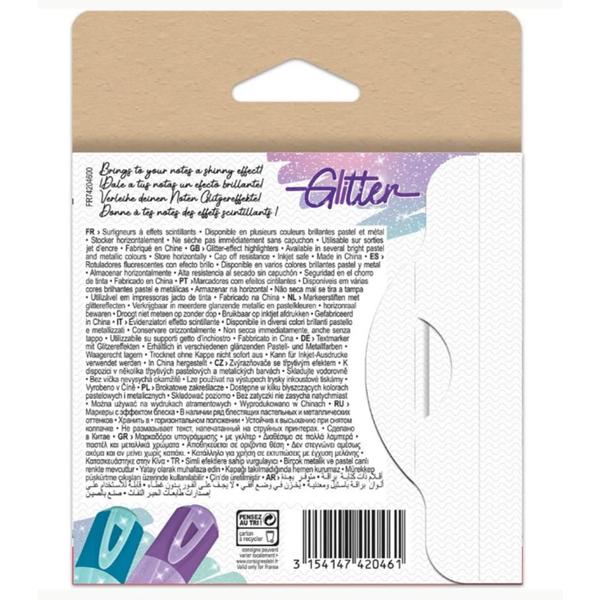 Imagem de Marca Texto Tons Pastel Glitter 4 Cores Maped