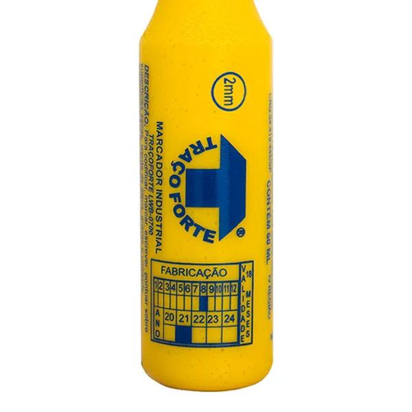 Imagem de Marcador Industrial Amarelo 3mm 60ml Traçoforte 040FQ500