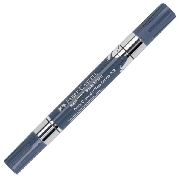 Imagem de Marcador MultiMark Multisuperfície Cromado Prata - Faber-Castell