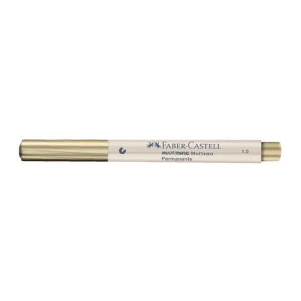 Imagem de Marcador Multimark Permanente Faber Castell 1.0Mm Prata/ouro