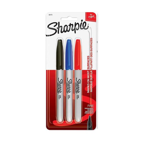 Imagem de Marcador Permanente SHARPIE Fine Point Estojo c/ 3 Cores