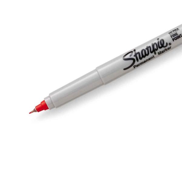 Imagem de Marcador Permanente Sharpie Ultra Fino Vermelho 0.5mm - 12 Unid