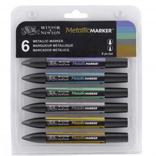 Imagem de Marcador Winsor & Newton 06 Tons Metálicas