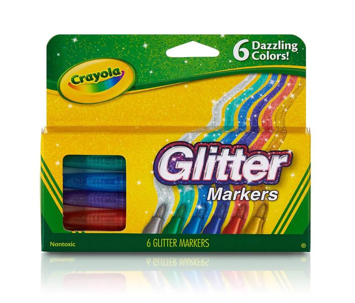 Imagem de Marcadores de glitter Crayola 6 unidades