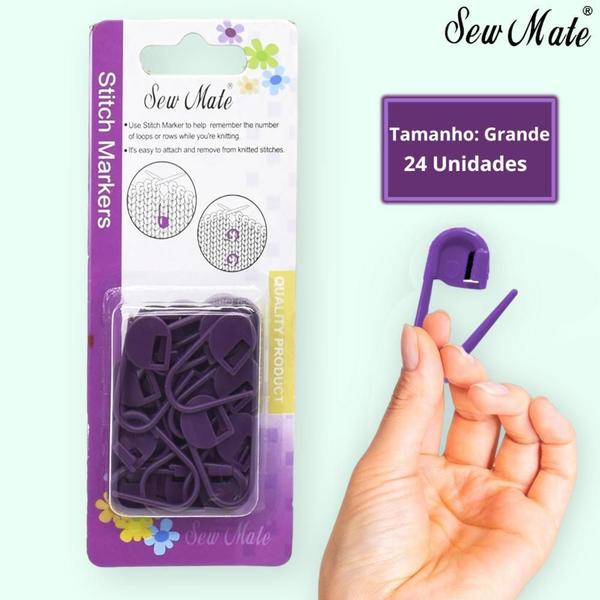Marcadores De Pontos Cadeado Para Tricô Sew Mate Grande C/24 Imagem de Marcadores De Pontos Cadeado Para Tricô Sew Mate Grande C/24