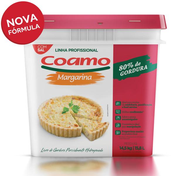 Margarina Coamo 80% De Gordura Com Sal 14,5kg Imagem de Margarina Coamo 80% De Gordura Com Sal 14,5kg