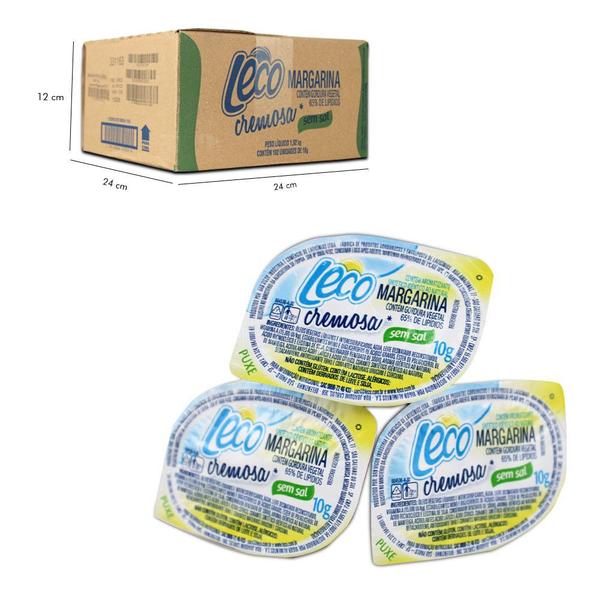 Margarina Sem Sal Leco Cremosa Blister Sache 10g Cx 192 Un Imagem de Margarina Sem Sal Leco Cremosa Blister Sache 10g Cx 192 Un