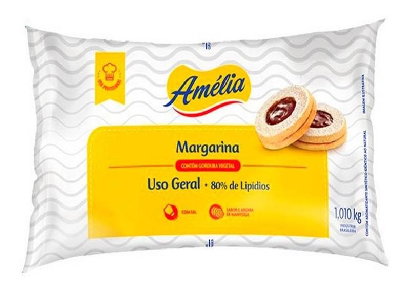 Imagem de Margarina Vegetal Uso Geral Amélia Com Sal 80% Lipídios