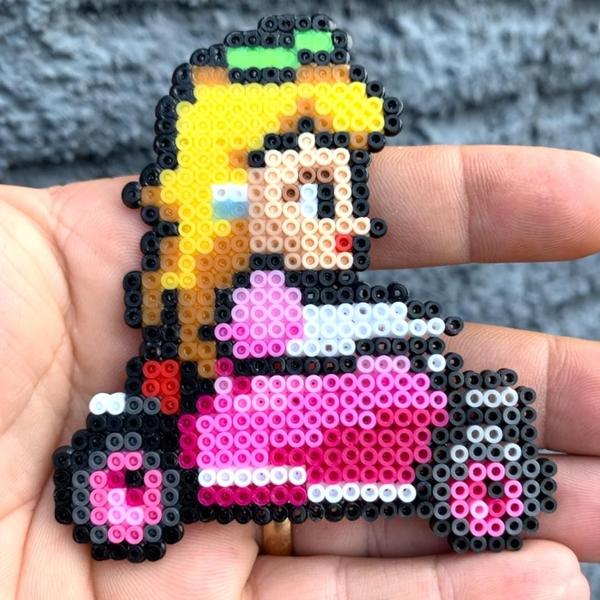 Imagem de Mario Kart Perler Beads Íma De Geladeira 8 Peças Pixel