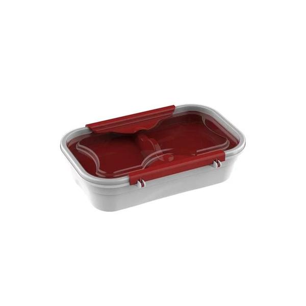 Marmita Com Trava E Bandeja 600 Ml Uninjet Imagem de Marmita Com Trava E Bandeja 600 Ml Uninjet