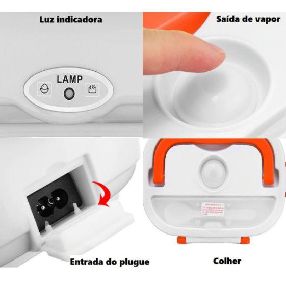 Marmita Elétrica 12v Automática Portátil 1,5l Caminhão Uber - MARMITA CARRO E TOMADA Imagem de Marmita Elétrica 12v Automática Portátil 1,5l Caminhão Uber