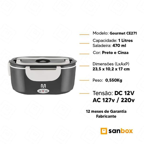 Imagem de Marmita Eletrica Multi Gourmet Ce271 Trivolt Com 1 Litro-60W