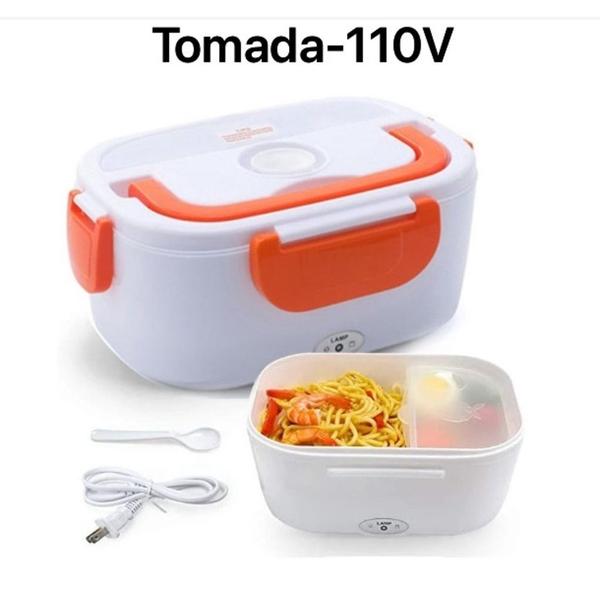 Marmita Elétrica Térmica Portátil P/ Esquentar Comida Com Divisórias 110v 1.5L Tomada - MARMITA TOMADA Imagem de Marmita Elétrica Térmica Portátil P/ Esquentar Comida Com Divisórias 110v 1.5L Tomada