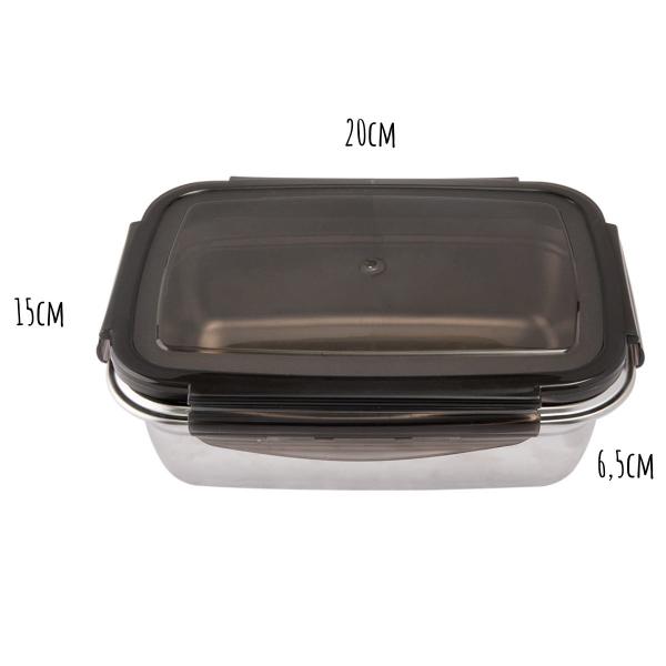 Marmita Lancheira Pote Aço Inox e Tampa de Silicone 850ml - Clink Imagem de Marmita Lancheira Pote Aço Inox e Tampa de Silicone 850ml