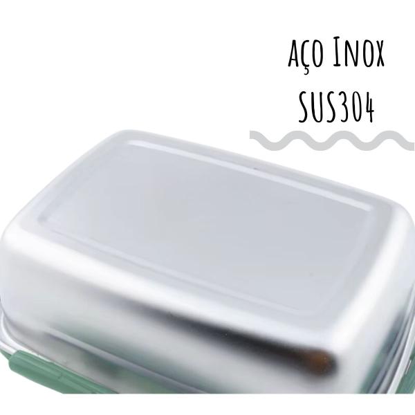 Marmita Lancheira Pote Aço Inox e Tampa de Silicone 850ml - Clink Imagem de Marmita Lancheira Pote Aço Inox e Tampa de Silicone 850ml