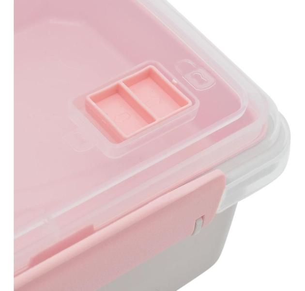 Marmita Microondas Com Travas Válvula Fit Divisória+ - Usual Plastic Imagem de Marmita Microondas Com Travas Válvula Fit Divisória+