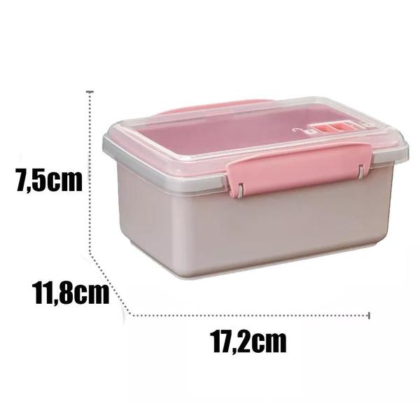 Marmita Microondas Com Travas Válvula Fit Divisória+ - Usual Plastic Imagem de Marmita Microondas Com Travas Válvula Fit Divisória+