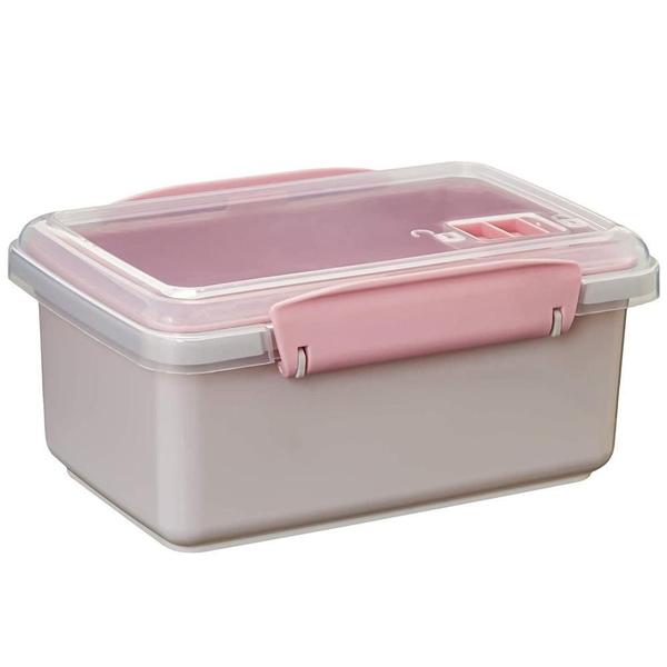 Marmita Microondas Com Travas Válvula Fit Divisória+ - Usual Plastic Imagem de Marmita Microondas Com Travas Válvula Fit Divisória+