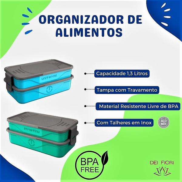 Imagem de Marmita Pote Com Talheres Tampa Freezer Microondas Fitness