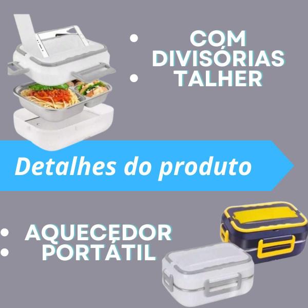 Marmita Termica Eletrica Portatil Carro Caminhão 110 E 12v Cor Branca - AL Imagem de Marmita Termica Eletrica Portatil Carro Caminhão 110 E 12v Cor Branca