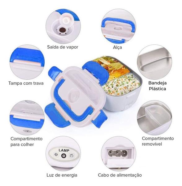 Imagem de Marmita Termica Portátil 12V/220V + Lunch Box