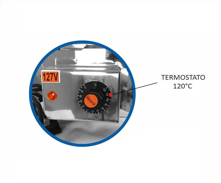 Imagem de Marmiteiro Elétrico com Termostato Duplo para 36 Marmitas Banho Maria com 2 Bandejas Record