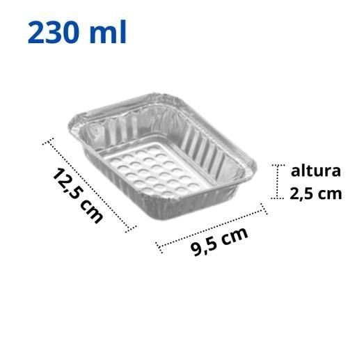 Imagem de Marmitinha de Alumínio Retangular 95x125 230ml 200 Un Thermoprat