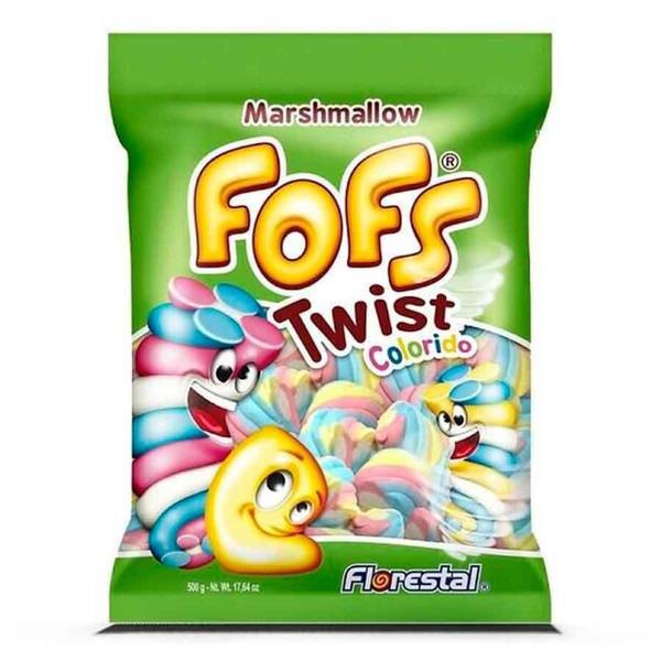 Marshmallow Fofs 220g Twist Colorido - FLORESTAL Imagem de Marshmallow Fofs 220g Twist Colorido - FLORESTAL
