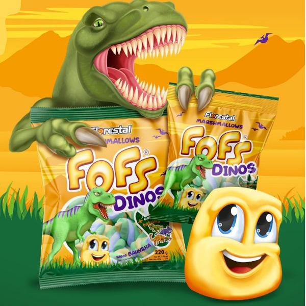 Imagem de Marshmallow Fofs Dinos Baunilha - 220g