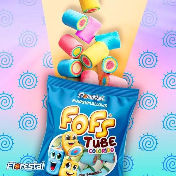 Imagem de Marshmallow Fofs Tube Colorido 50g - Florestal