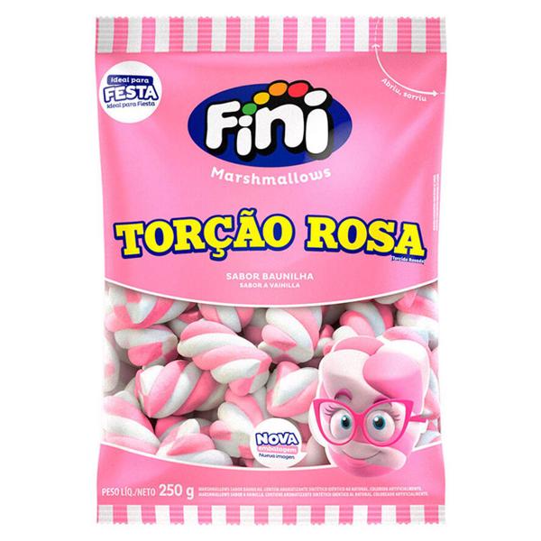 Imagem de Marshmallow Torção Rosa e Branco Fini - 250g