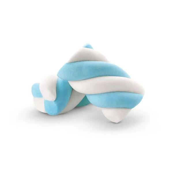 Imagem de Marshmallow Twist Branco e Azul Baunilha Maxmallows - 250g