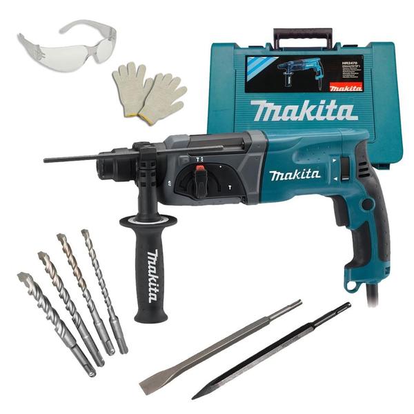 Imagem de Martelete Combinado Hr2470 Sds 800w Makita + Acessórios