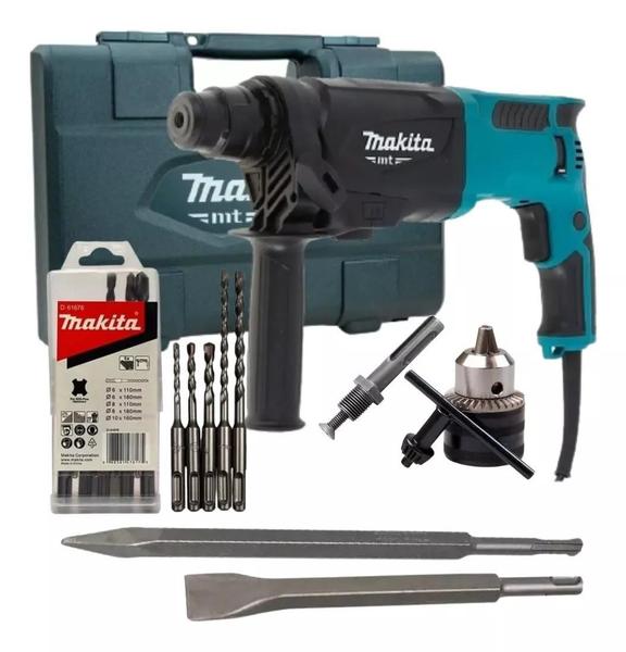 Imagem de Martelete Combinado SDS Plus 800W 26mm M8701B 110V Makita + Kit Ferramentas