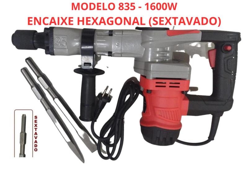 Imagem de Martelete Rompedor 10kg 1600w Profissional modelo 0835 220V