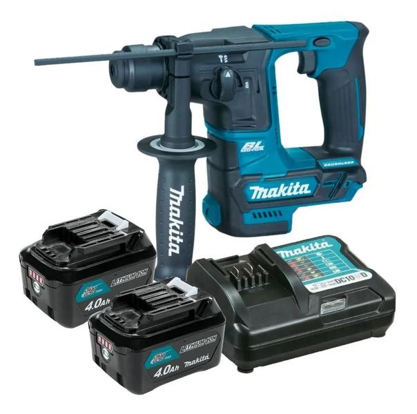 Imagem de Martelete Rotativo Sds Plus 2 Baterias 12v 4ah Hr166dz Makita Com Carregador Bivolt