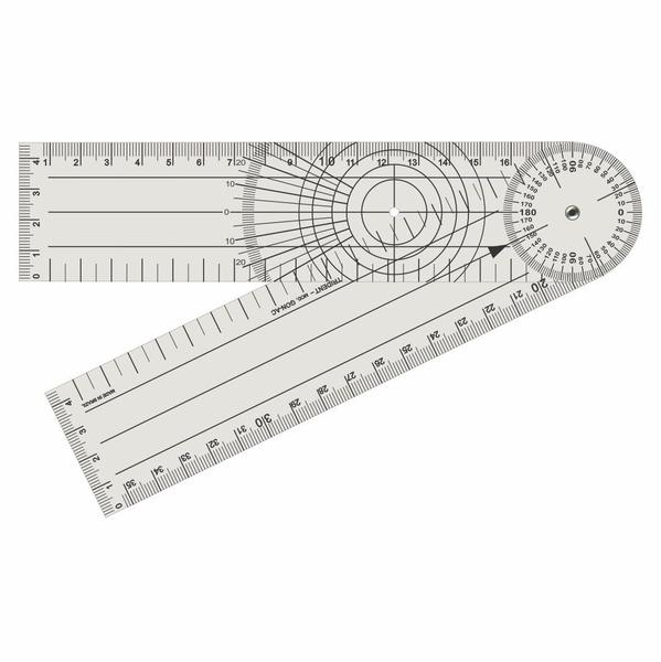 Imagem de Martelo Buck BIC Para Reflexos + Goniometro Grande De PVC 20cm + Trena Antropométrica Coração