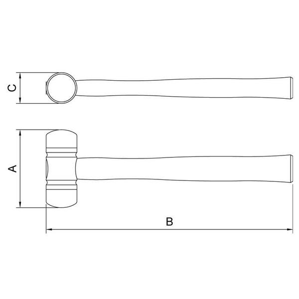 Imagem de Martelo de borda  abs 40mm tramontina
