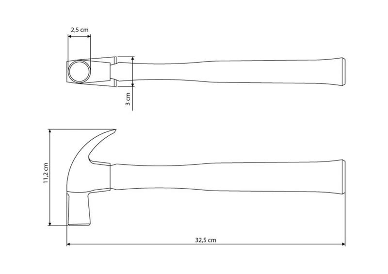 Imagem de Martelo de Unha 25 mm Tramontina Basic com Cabo em Madeira Envernizada