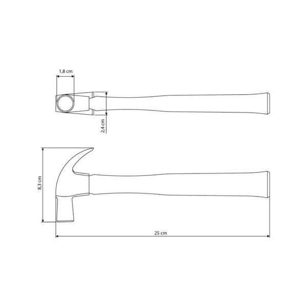 Imagem de Martelo De Unha Jateado - Tramontina