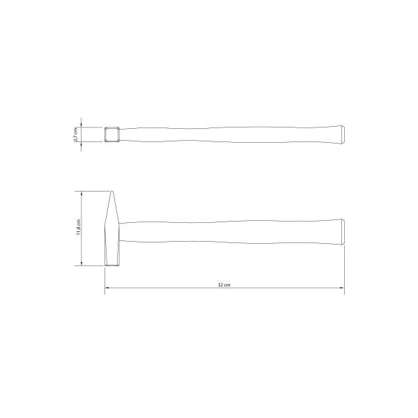 Imagem de Martelo Pena com Cabo 500 g Tramontina 40443007