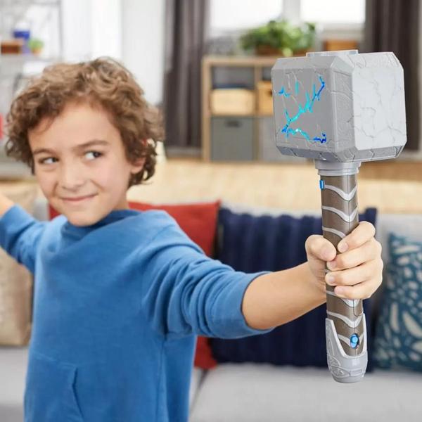 Imagem de Martelo Thor Com Som E Luzes Mjolnir Amor E Trovão Marvel 