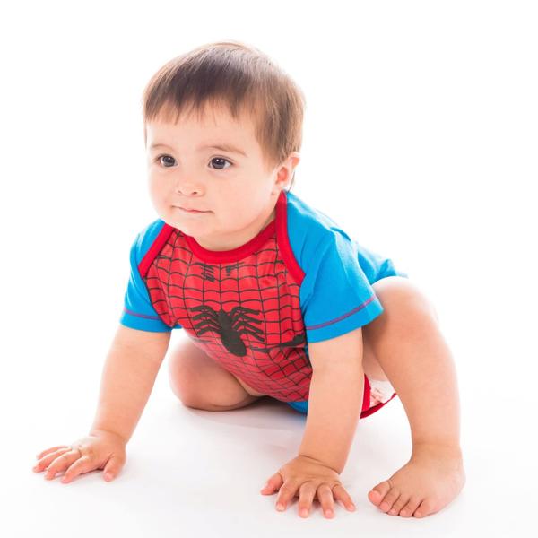 Imagem de Marvel Avengers Capitão América Homem de Ferro Homem-Aranha Hulk Baby Boys 5 Pacote Bodysuit Multicolorido 0-3 Meses