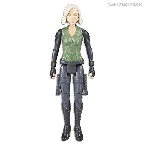 Imagem de Marvel Avengers: Infinity War Titan Hero Power FX Black Widow inclui figura, pacote, acessório e instruções Idade 4 ou mais