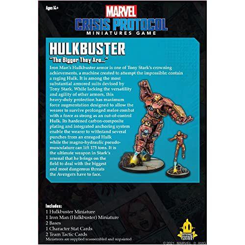 Imagem de Marvel Crisis Protocol Hulkbuster Character Pack  Marvel Miniatures Jogo de Estratégia para Adolescentes e Adultos  Idade 14+  2  de jogadores Tempo médio de reprodução 45 minutos  Feito por Atomic Mass Games