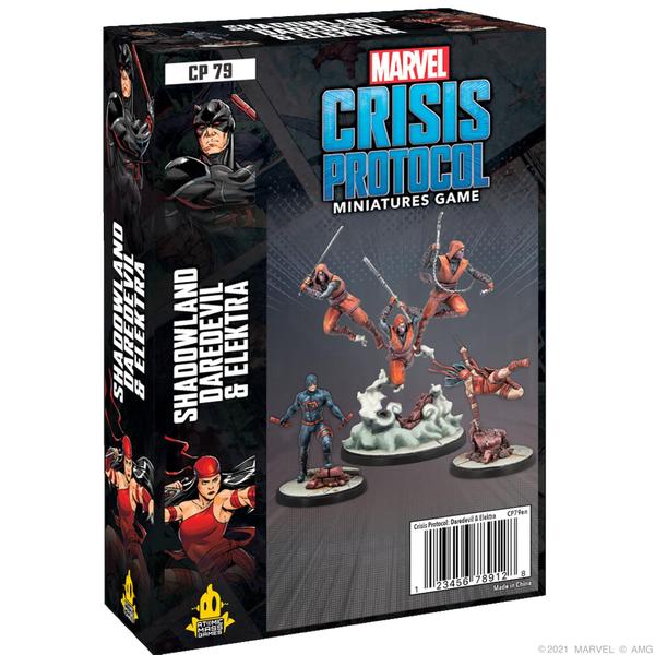 Imagem de Marvel Crisis Protocol Shadowland Daredevil & The Hand Character Pack  Miniaturas Jogo de Batalha  Idade 14+  2  de jogadores Tempo médio de reprodução de 90 minutos  Feito por Atomic Mass Games